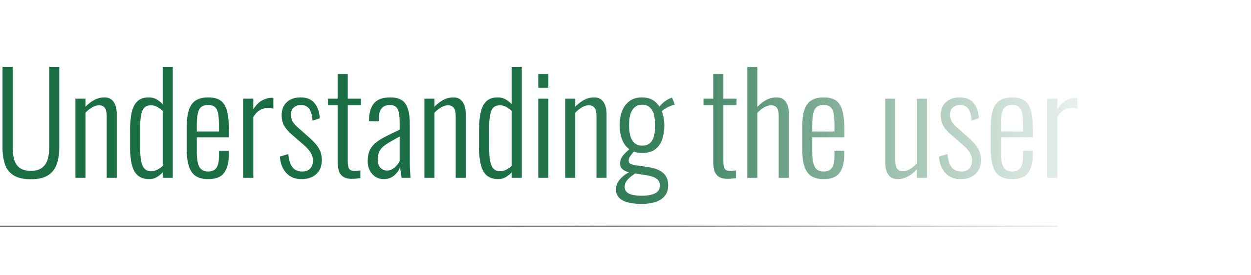 understanding the user