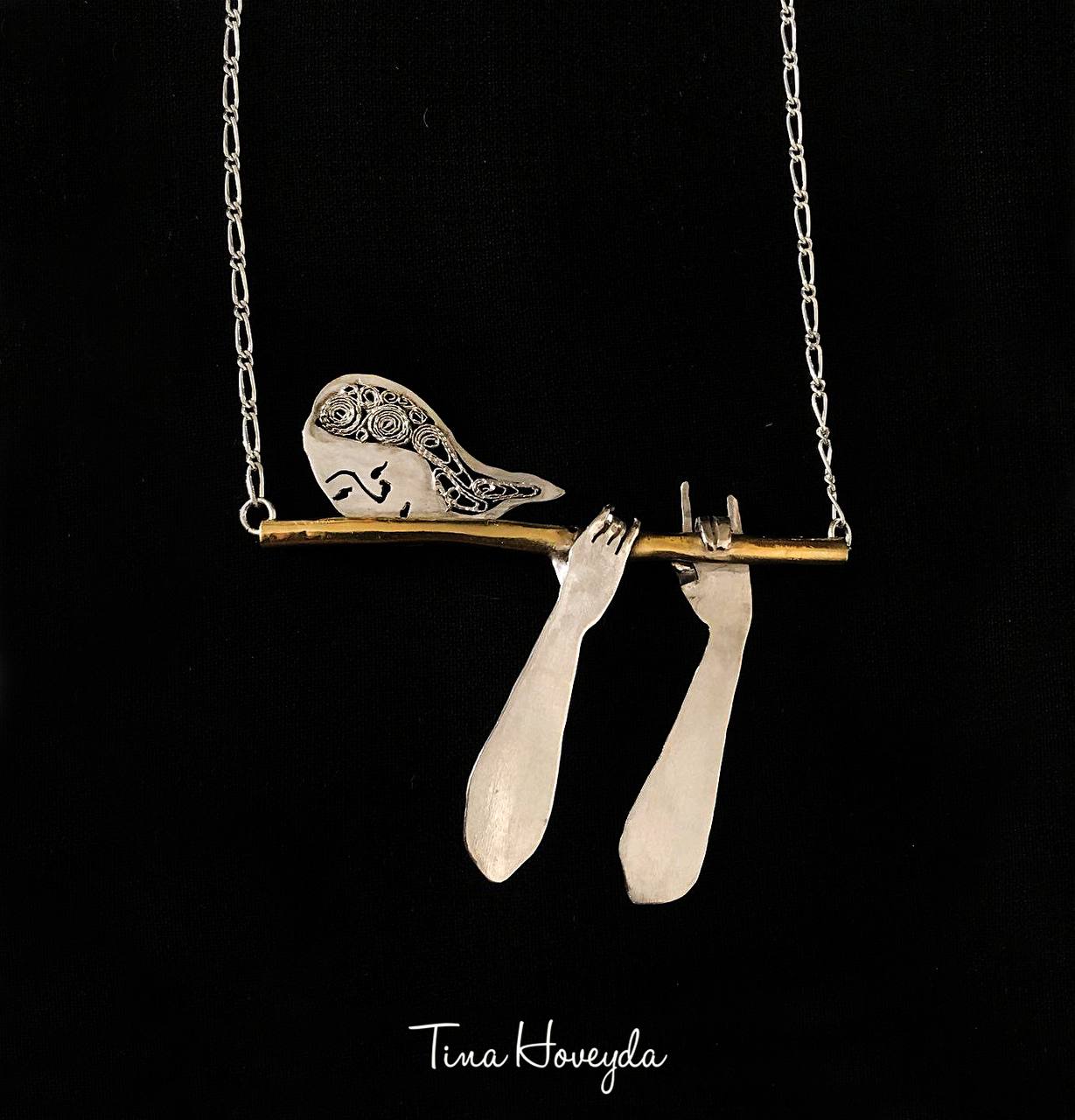 necklace girl with a flute